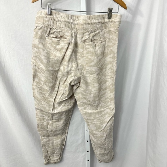 Athleta Cabo Tide Linen Jogger Women’s‎ 10 Beige Camo - Picture 10 of 11